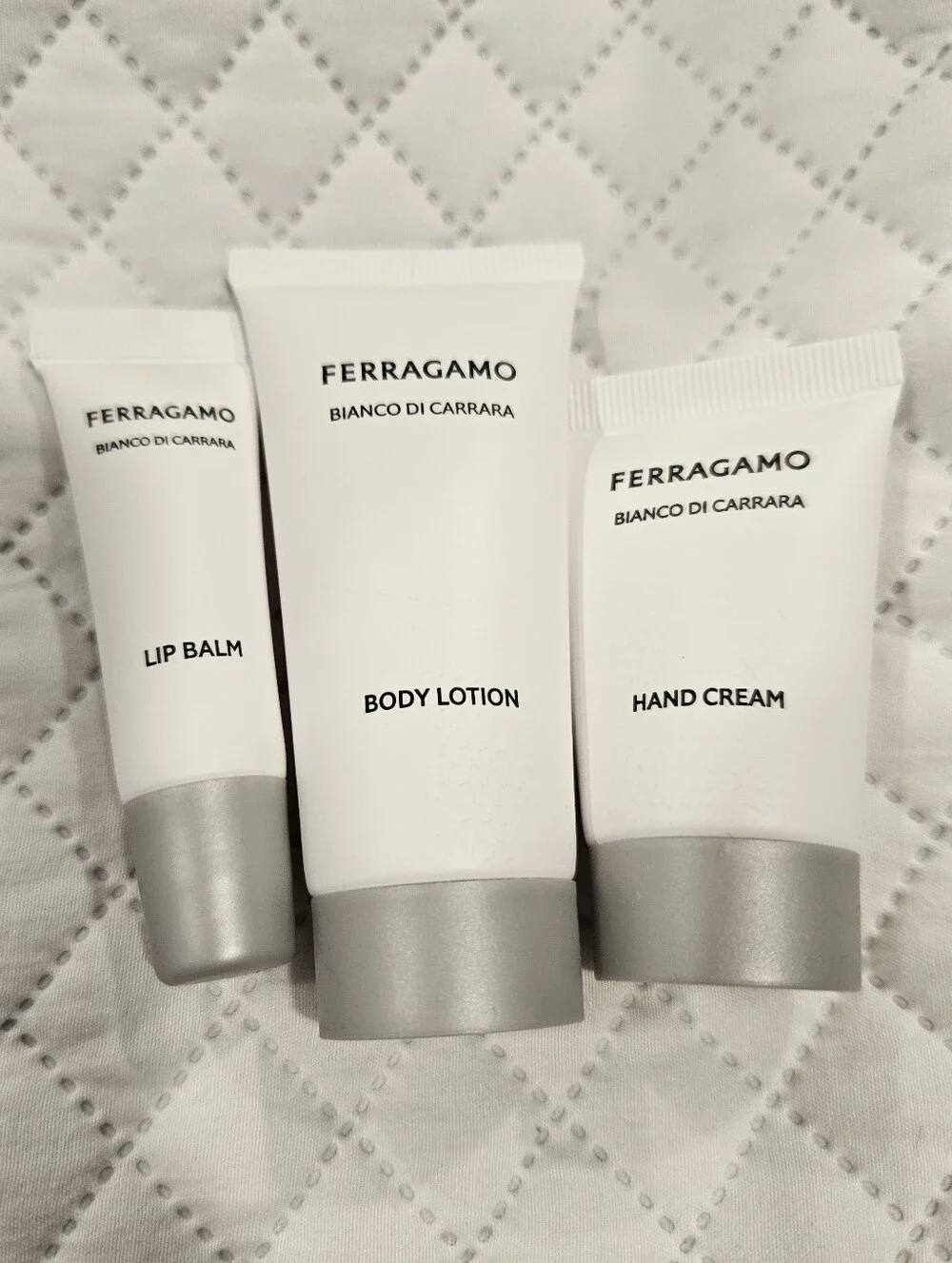 NWT Ferragamo x Air India First Class Amenity Kit Bianco Di Carrara Travel Set
